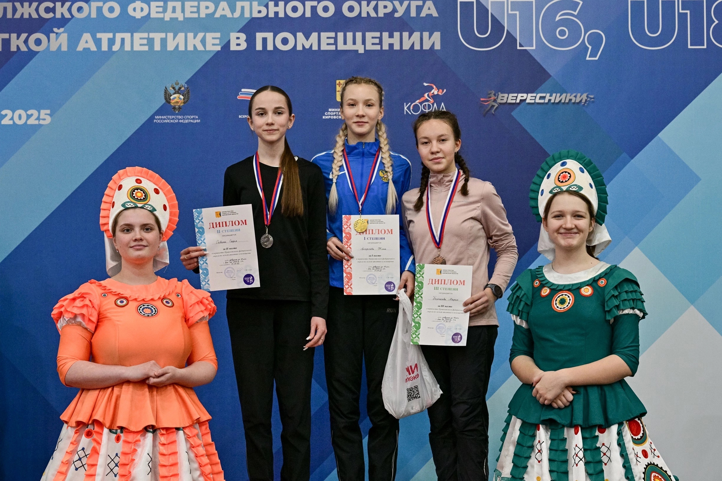 Первенство ПФО по легкой атлетике в помещении U16, U18. г. Киров, 2025 г.